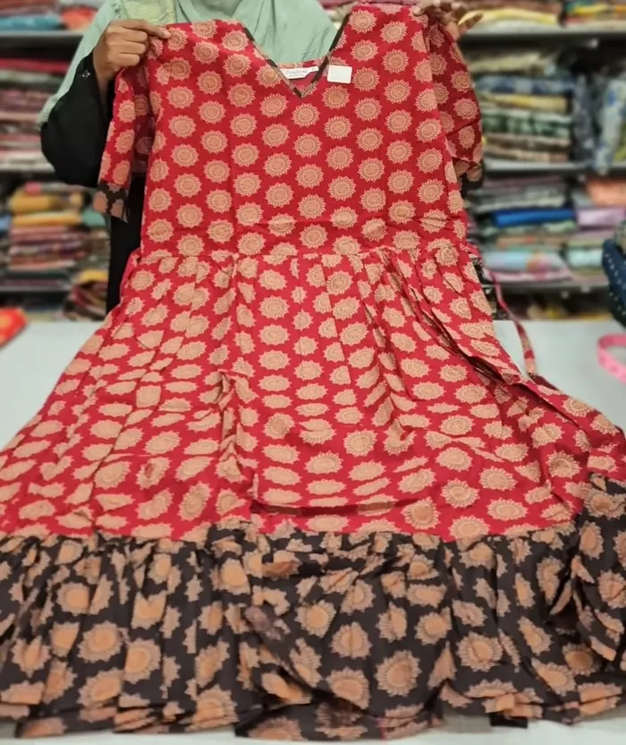 Premium Ajrak 60/60 Cotton Frock | AK1470